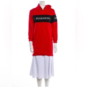 Givenchy Red and Black Logo Dress